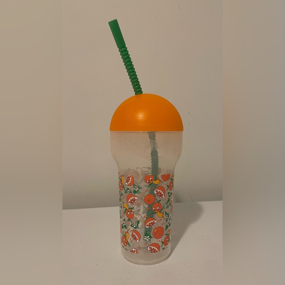 Orange Bird Plastic Sipper Cup with Lid and Straw from Disney